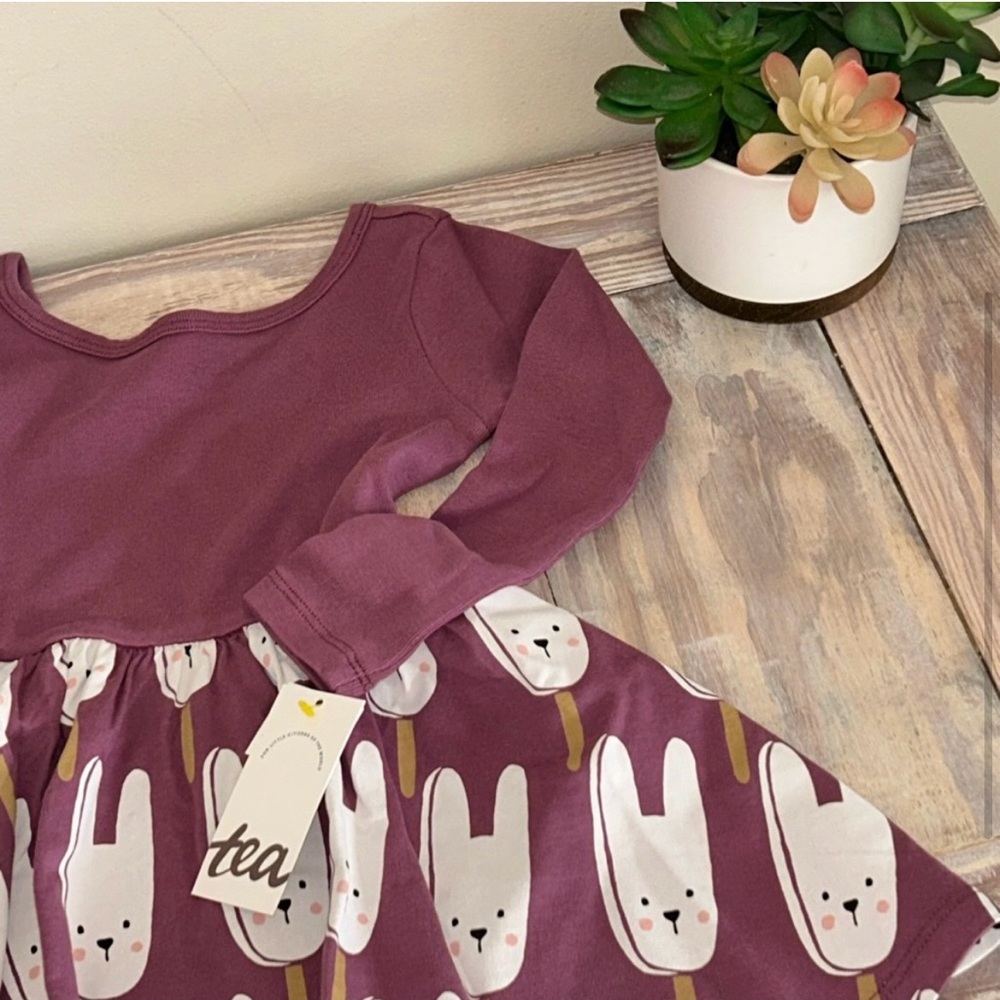 Tea Collection Bunny Pops Skirted Ballet Dress 🆕 - Picture 2 of 11